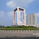 Foto: Bangunan berbentuk bingkai raksasa ini merepresentasikan filosofi "jendela masa depan" sebuah portal imajiner yang membuka pandangan masyarakat Karawang menuju dunia yang lebih modern, beradab, dan berteknologi tinggi.