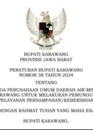 Ilustrasi: Pelanggan pertanyakan keadilan Perbup No. 38 Tahun 2024 soal retribusi kebersihan oleh PDAM Karawang.